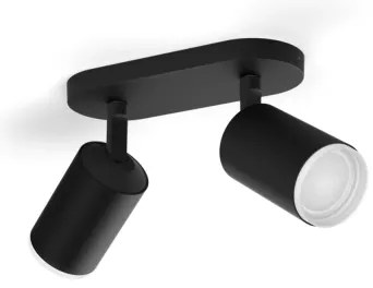 Philips Hue FUGATO 2xGU10/4,2W RGBW LED dimm. spotlámpa fekete