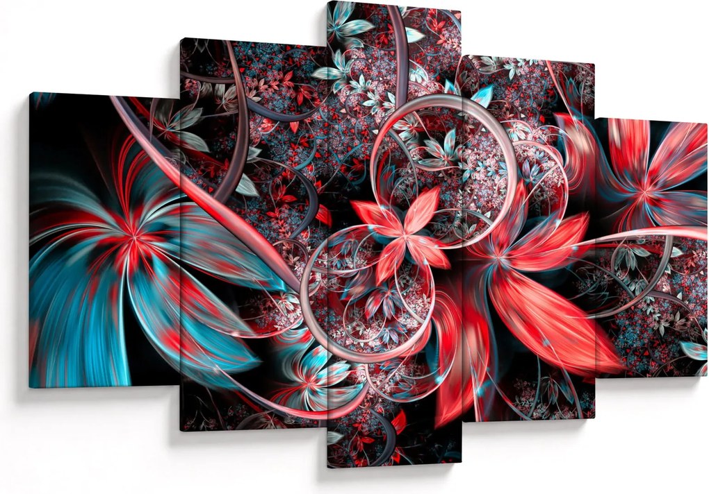 Absztrakt képek egzotikus virágok (150x105 cm)