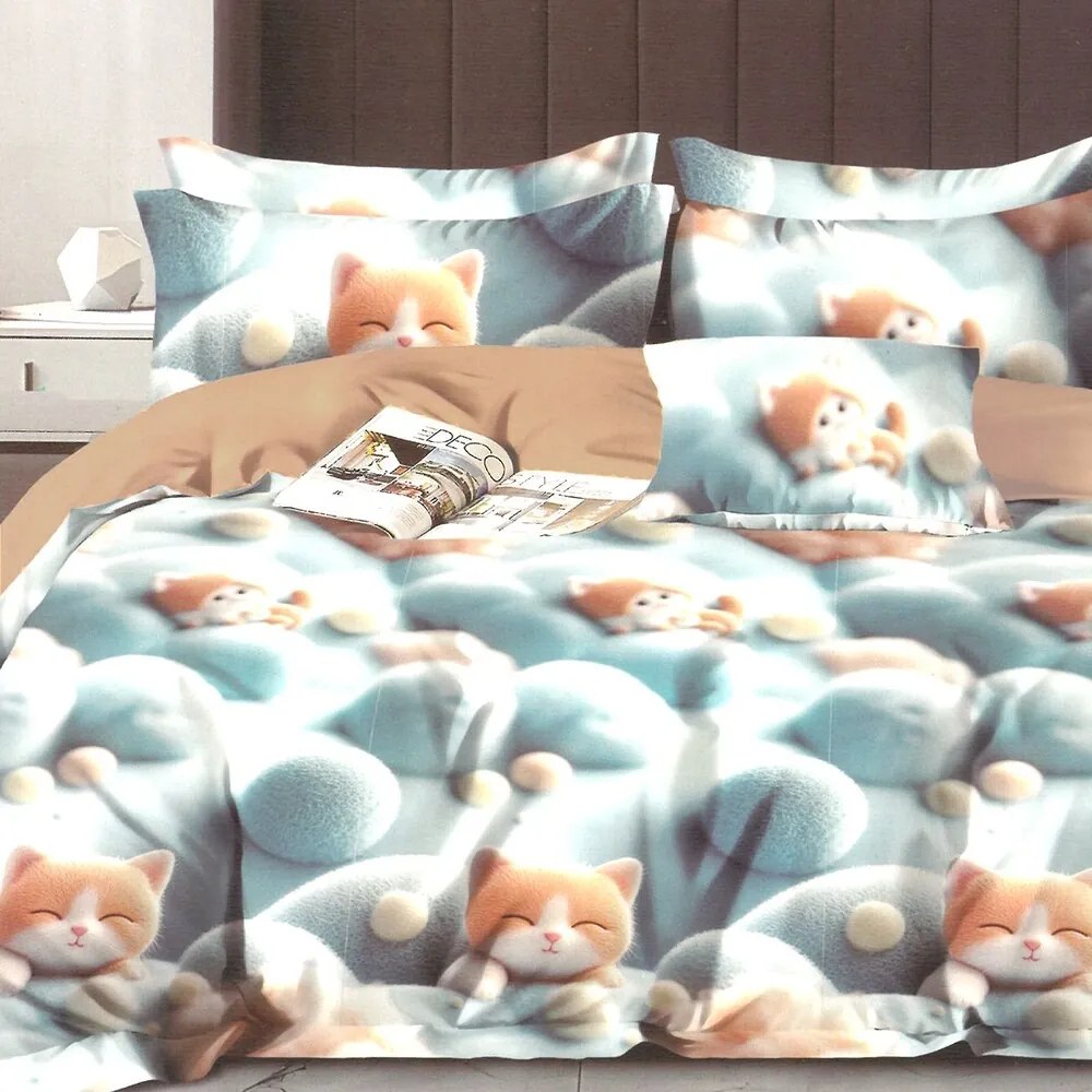 Gyerek ágyneműhuzat NINO KITTY 100x140 cm