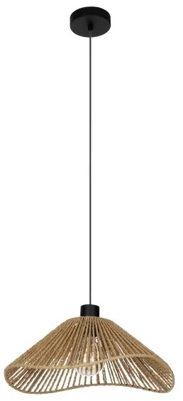 Eglo 44072 - Csillár zsinóron LAVISTER 1xE27/60W/230V barna