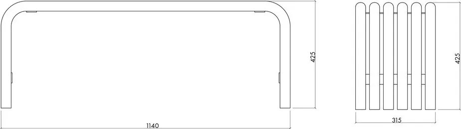 Bézs fém kerti pad Nokk – noo.ma