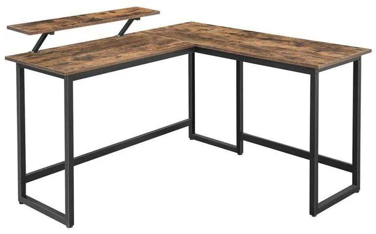 Sarok íróasztal, L alakú számítógép asztal 140 x 130 x 76 cm