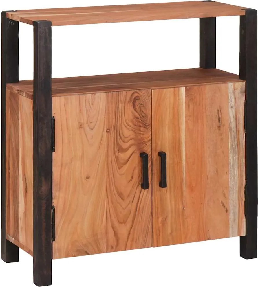 vidaXL Széf Barna 70 x 30 x 75 cm Tömör Akácfa