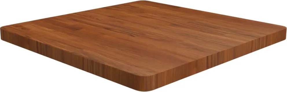 vidaXL sötétbarna kezelt tömör tölgyfa négyzet asztallap 70x70x4cm