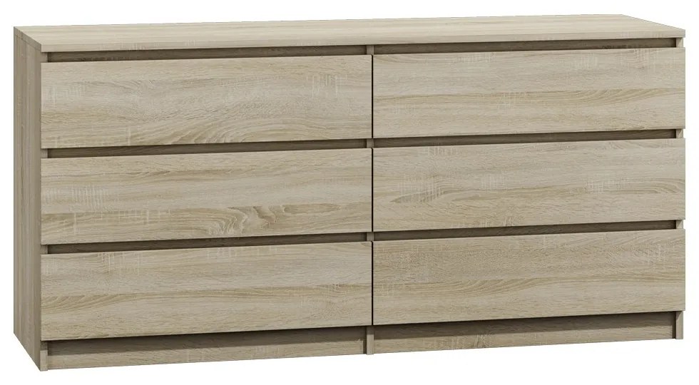 Aldabra M6 140 2X3 komód, 138x75x40 cm, sonoma