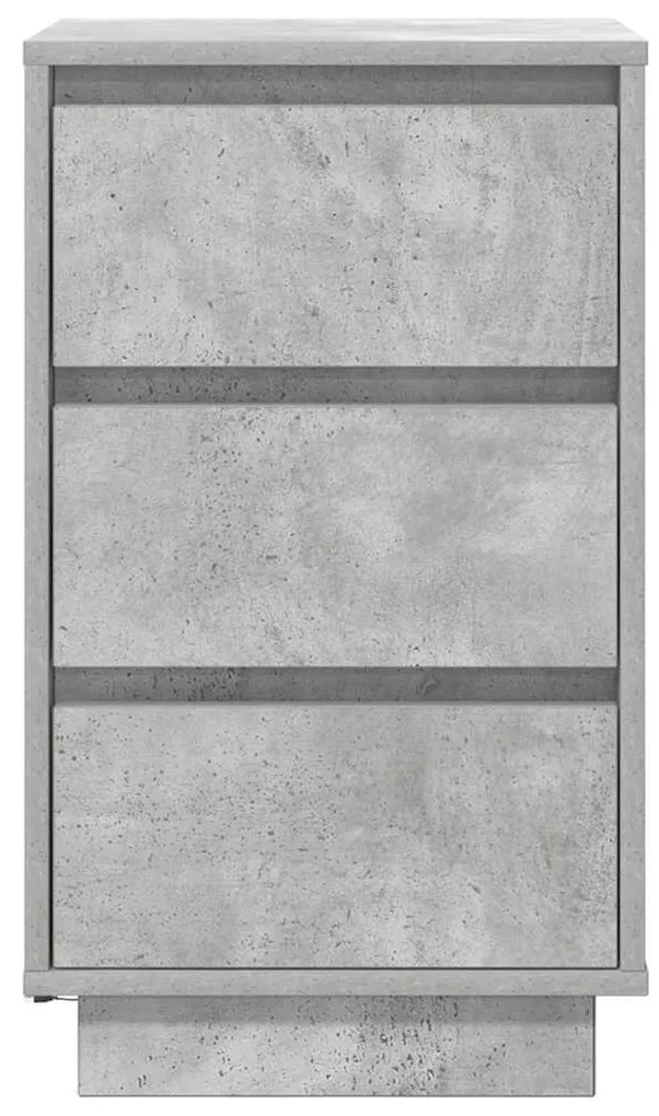 betonszürke éjjeliszekrény LED-világítással 38x34x65 cm