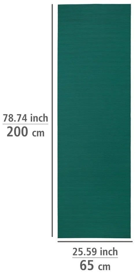 Sötétzöld műanyag fürdőszobai kilépő 65x200 cm Petrol – Wenko