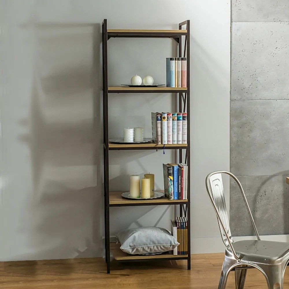 Tablo R5 180cm Könyvespolc Tölgy - Sötétbarna
