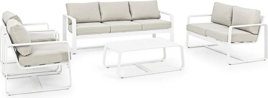 Fehér fém kerti fotel Merrigan – Bizzotto