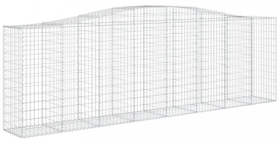 10 db íves horganyzott vas gabion kosár 400x50x120/140 cm