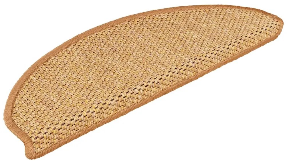 15 db szizálhatású szizálszínű öntapadó lépcsőszőnyeg 65x21x4cm