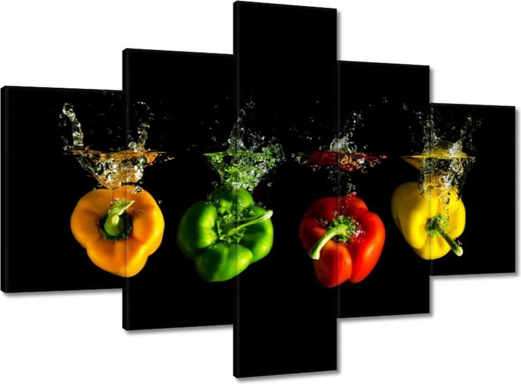 Vászonkép 100x70 Színes paprikák