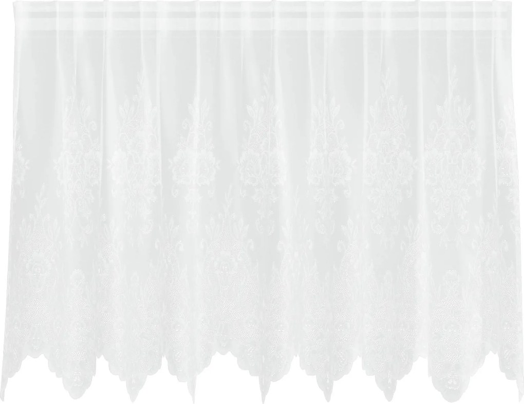 vidaXL Csipkés Függöny függönyökkel Fehér 80 x 200 cm Poliészter