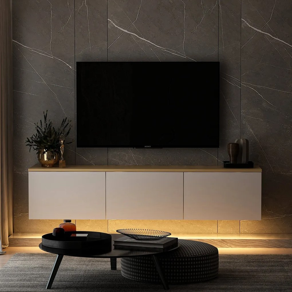 TV asztal Neon fehér