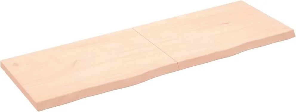 vidaXL kezeletlen tömör tölgyfa fali polc 180x60x(2-6) cm