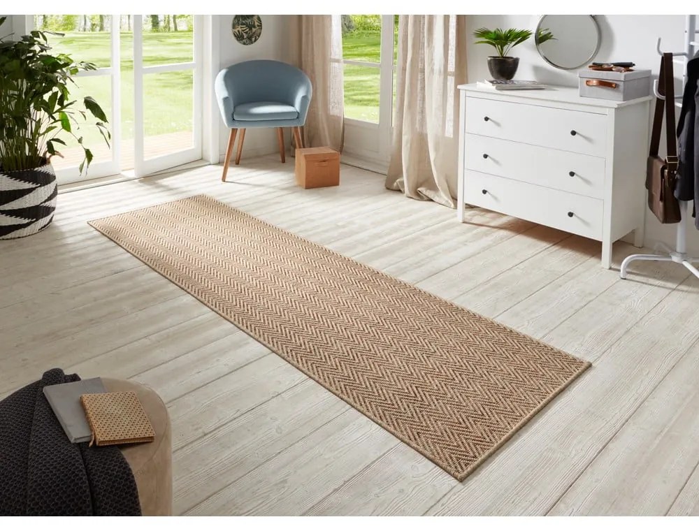 Nature 500 barna futószőnyeg, 80 x 350 cm - BT Carpet