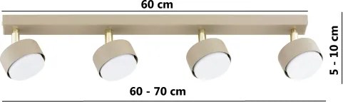 Brilagi - LED RGB dimmelhető spotlámpa MONO 4xGX53/14W/230V Wi-Fi Tuya bézs
