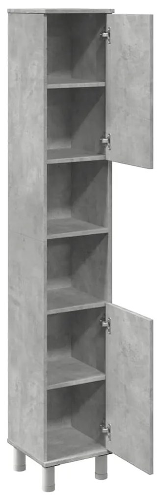 betonszürke forgácslap fürdőszobaszekrény 30 x 30 x 179 cm