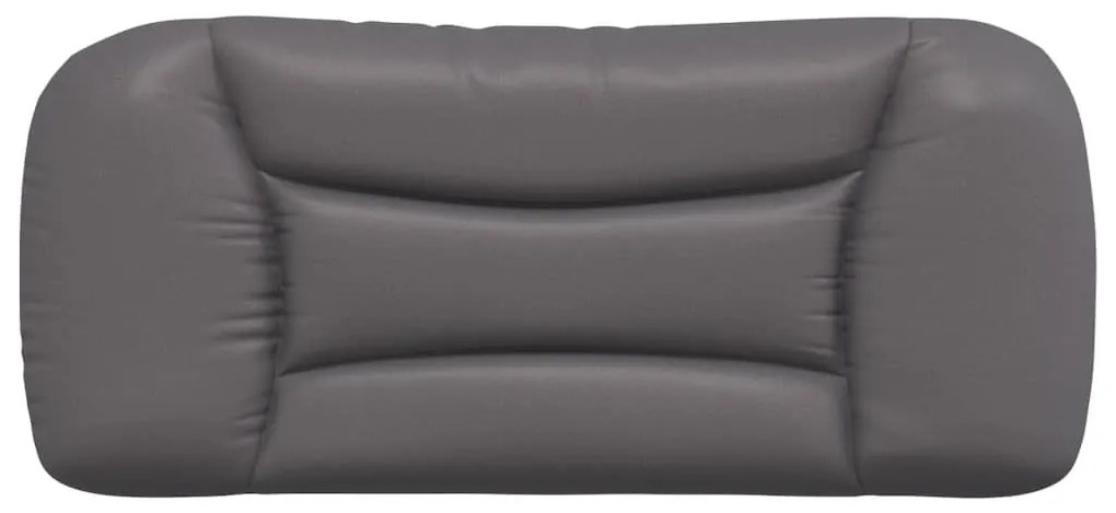 szürke műbőr fejtámla párna 80 cm