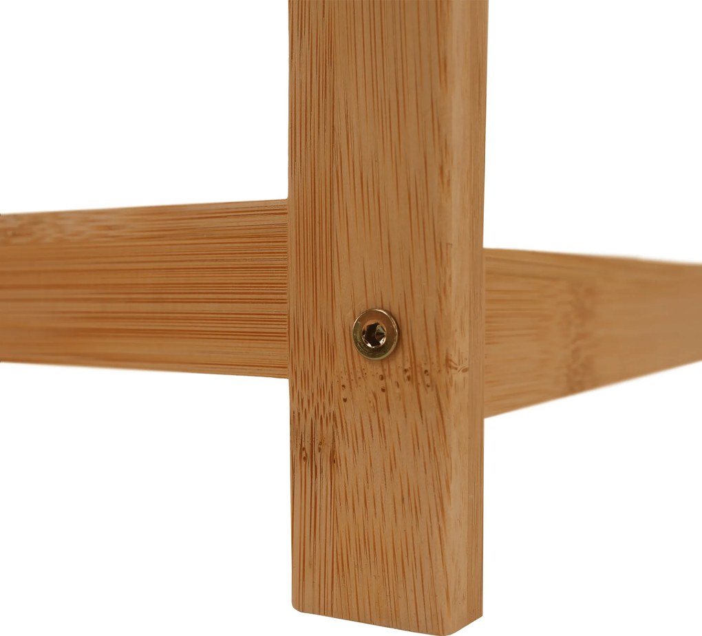 5 polcos polcállvány, természetes bambusz, FIORE TYP 3