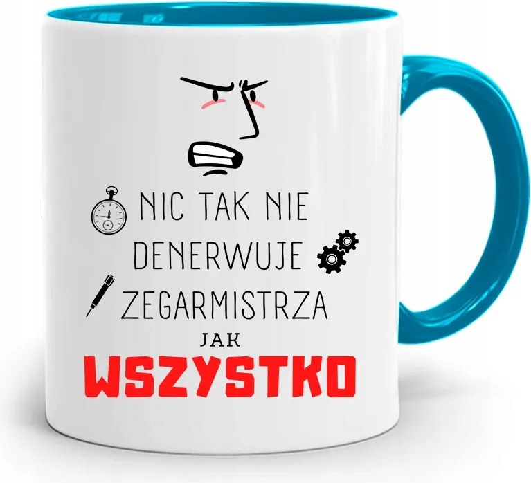 Kék Bögre Órakészítőnek Semmi Ilyen Nem Nyomtatott Fotóval