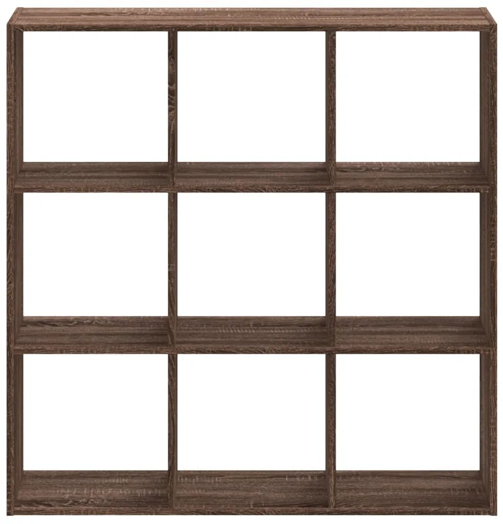 barna tölgy színű szerelt fa könyvespolc 102 x 32 x 102 cm