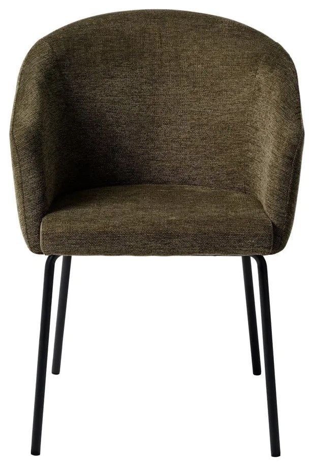 Khaki kárpitozott karfás étkezőfotel Easton – Unique Furniture
