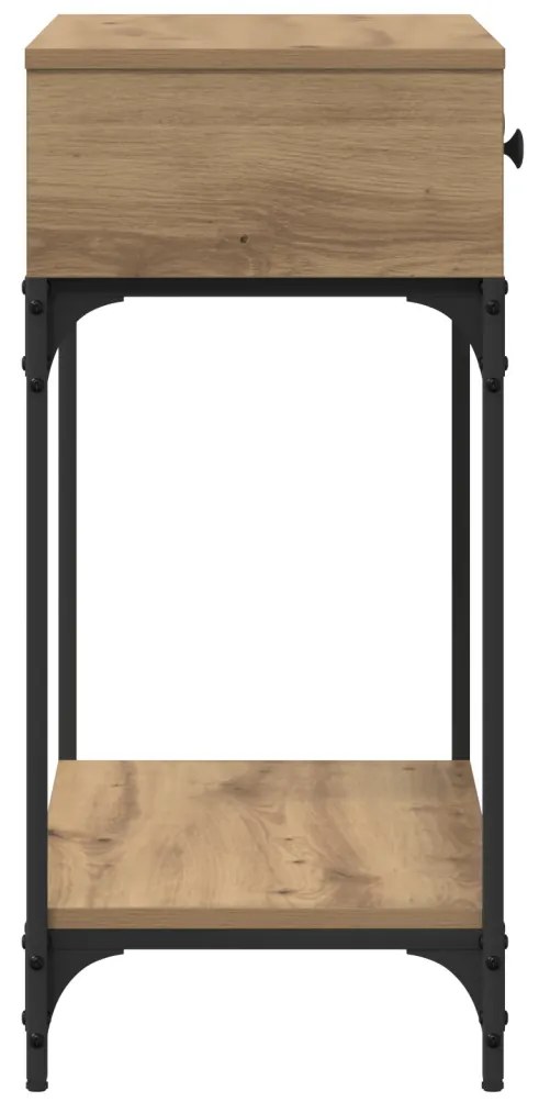 Konzol Asztal Kézműves Tölgy 75x34.5x75 cm Mérnöki Fa