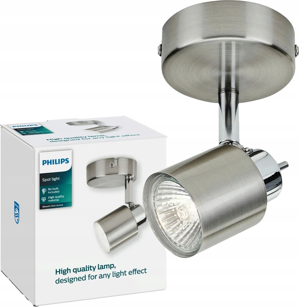 Fali lámpa Falra szerelhető spotlámpa GU10 nikkel Meranti Philips