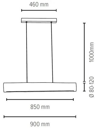 Spot-Light 69480104 - LUCAS LED 25,5W/230V állítható fényű függeszték