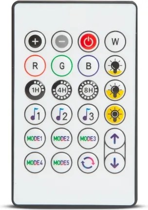 LED RGBIC napelemes fényfüzér 15xLED/1,3W/3,7V 2200 mAh 8 m IP65 fekete + távirányító