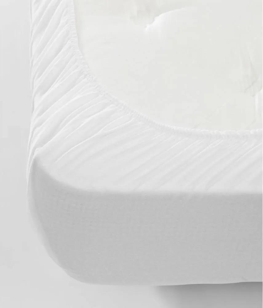 Jersey gumis lepedő - fehér, 180 x 200+30 cm