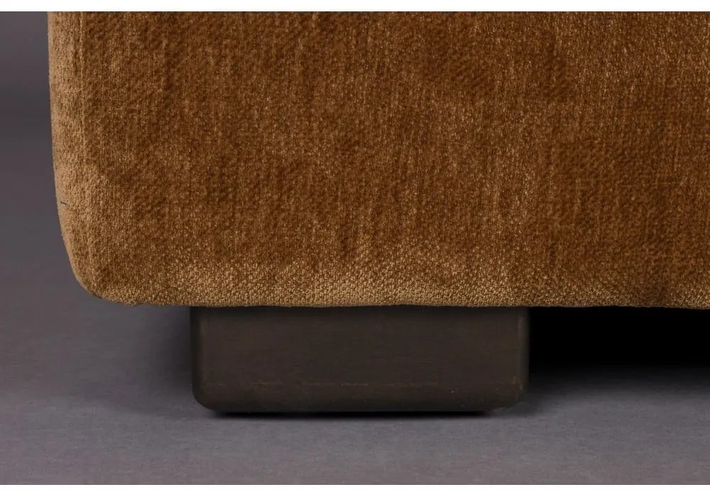 Barna bársony kanapé 214 cm Douglas – Dutchbone