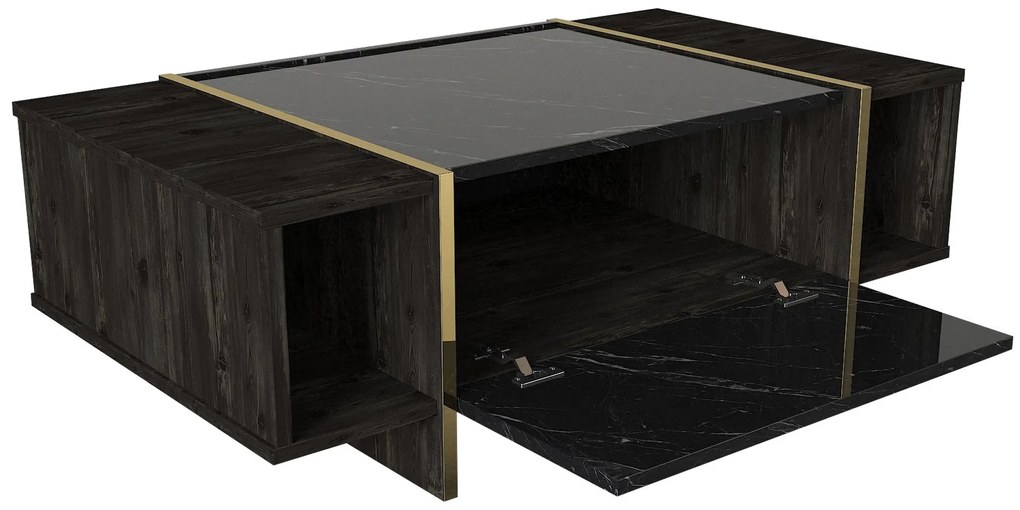 Dohányzóasztal Veyron - Black, Gold