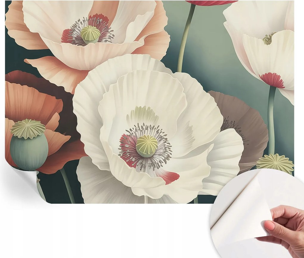 Mosható öntapadós fotótapéta étkezőbe Virágos szépség 312x219 cm