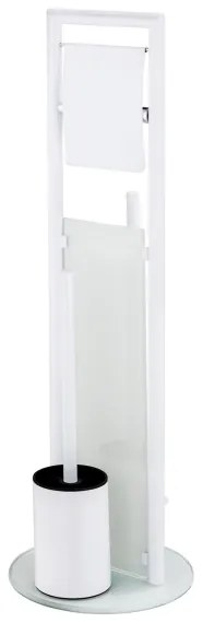 WENKO 24983800 - WC szett RAVINA 20x70 cm rozsdamentes acél/fehér