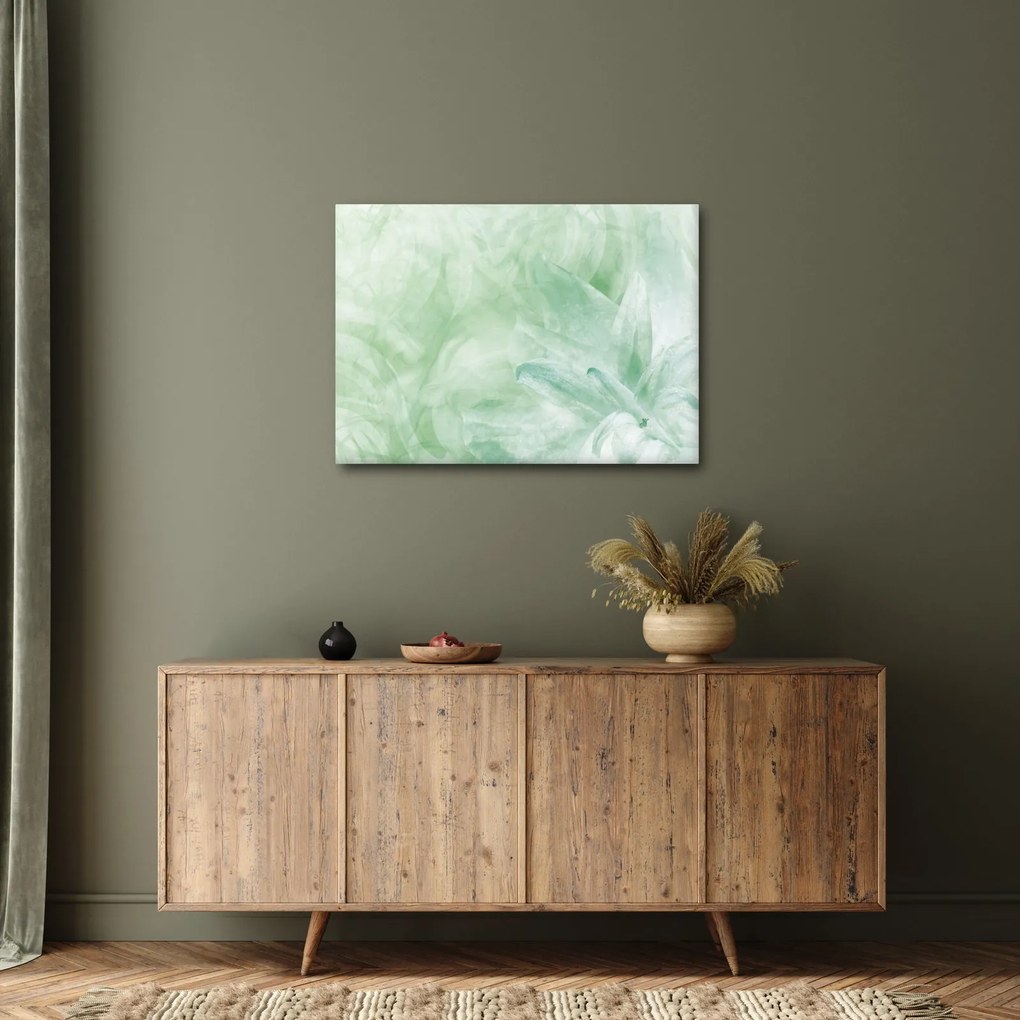 Kép - Zöld virág (70x50 cm)