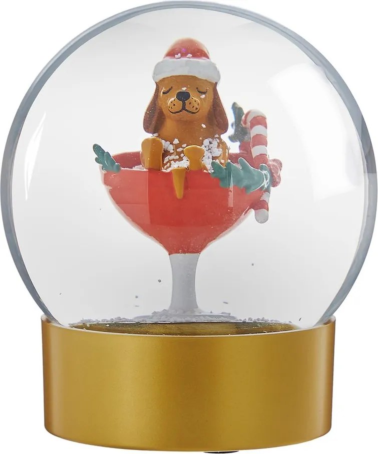 CELEBRATE X-MAS hógömb 11 cm, kutyus