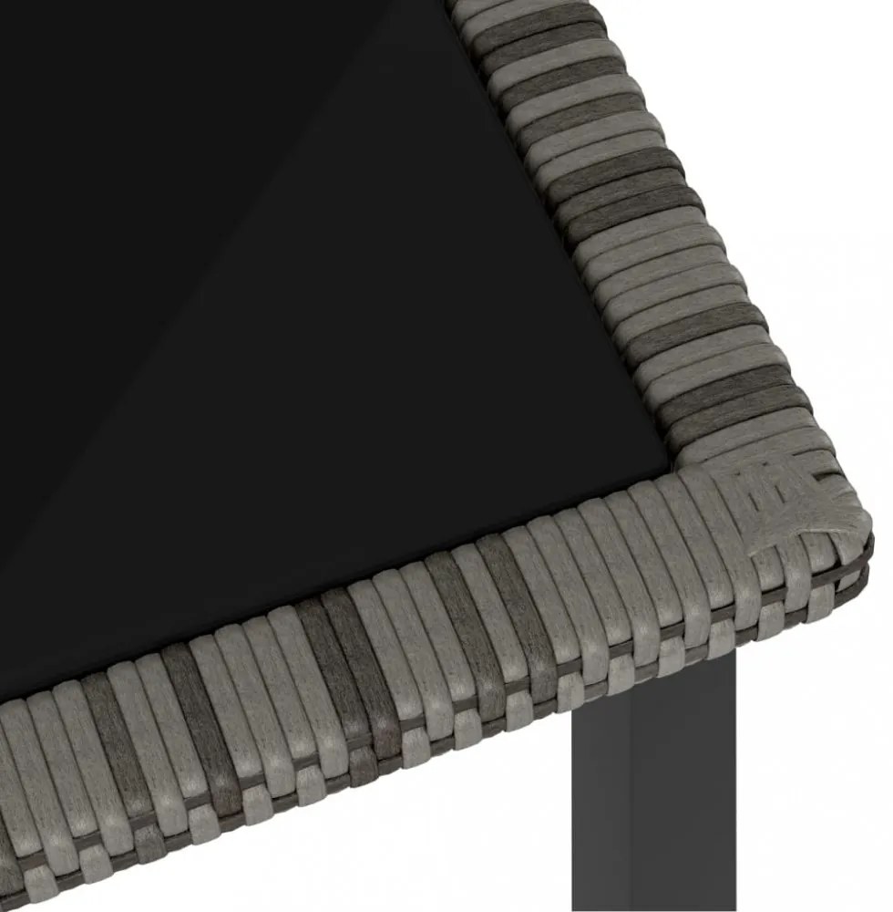 9 részes szürke polyrattan kerti étkezőgarnitúra