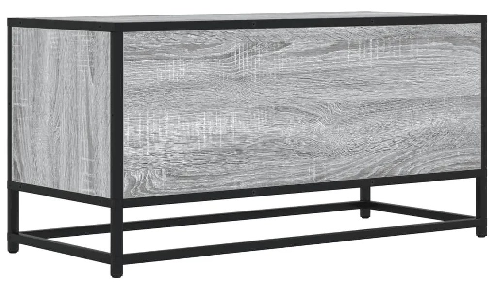 szürke sonoma színű szerelt fa és fém TV-szekrény 80x34,5x40 cm