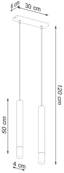 Sollux SL.0961 - Csillár zsinóron VIZIER 2xG9/40W/230V fekete