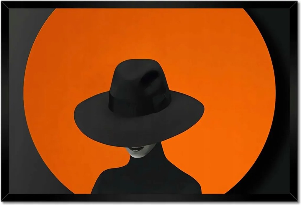 Poszterek keretben 60x40 Elegancia kalapban