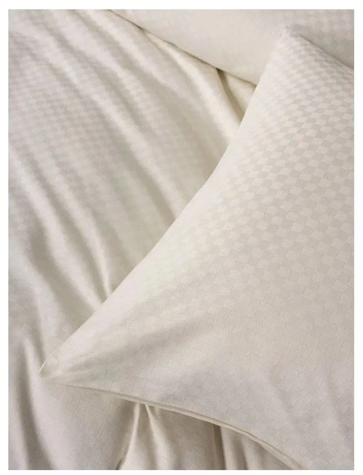 Bézs kétszemélyes-hosszabbított renforcé pamut ágyneműhuzat 240x220 cm Checkered – Mila Home Luxury