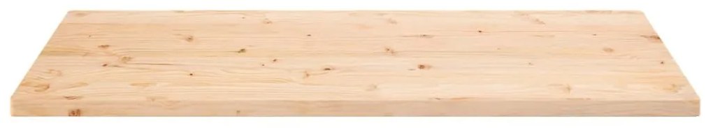 tömör fenyőfa téglalap alakú asztallap 100 x 60 x 2,5 cm