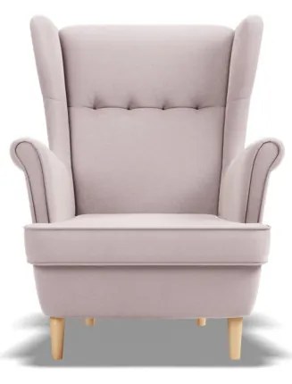 Uszak Mini fotel, bársony, rózsaszín