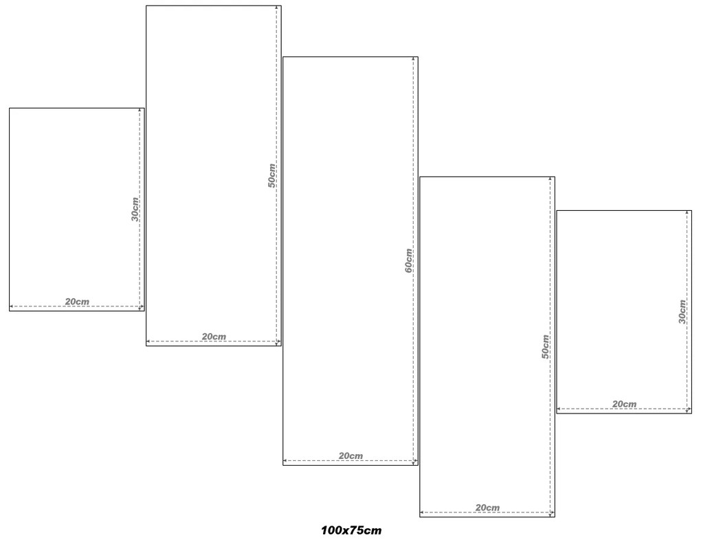 Gario 5 részes vászonkép fotóból Méret: 100 x 70 cm