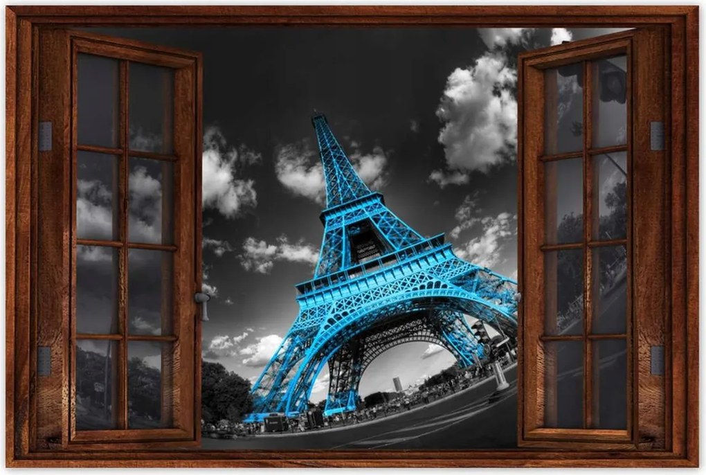 Poszterek 90x60 Türkiz Eiffel-torony