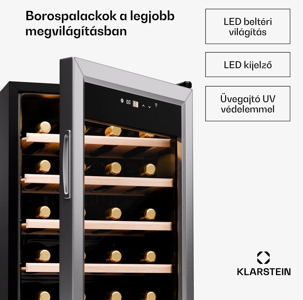 Klarstein Shiraz Premium Smart 24, borhűtő