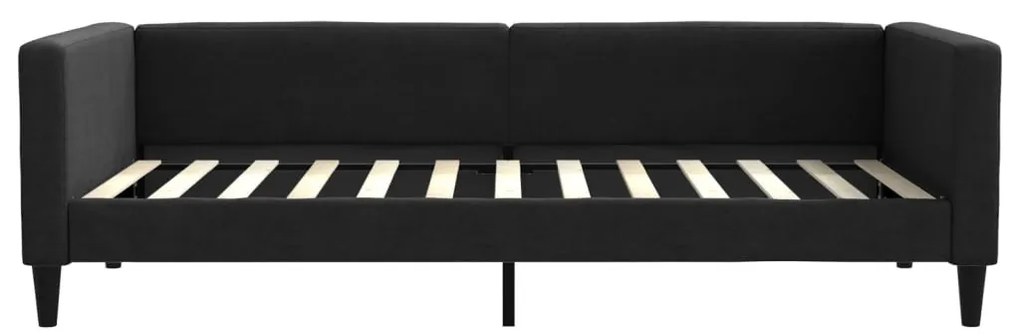 fekete kihúzható szövet heverő 100 x 200 cm