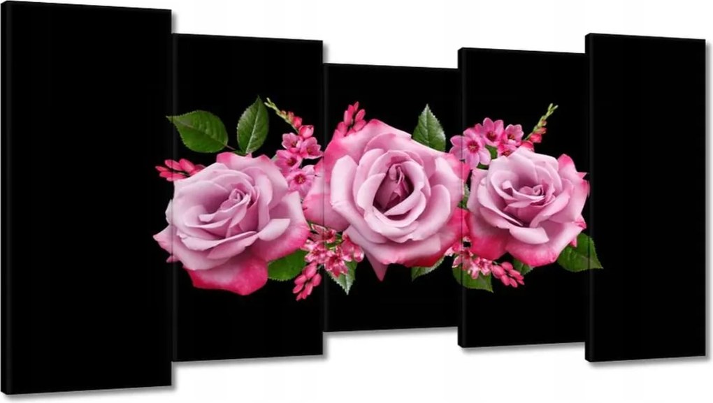 Vászonkép 150x80 Rózsaszín rózsák anyának